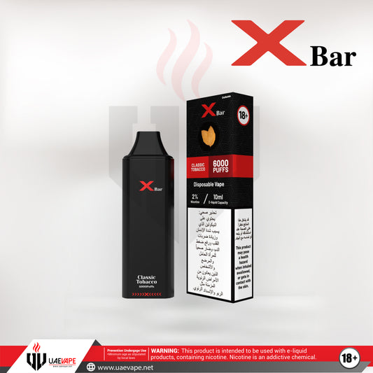 X Bar 20mg 6000 Puffs - Classic Tobacco